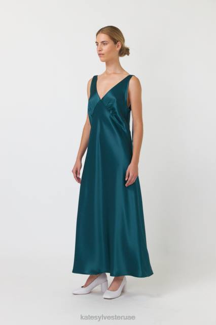نحيف فستان فاي زلة Kate Sylvester ملابس 022R118 زمرد