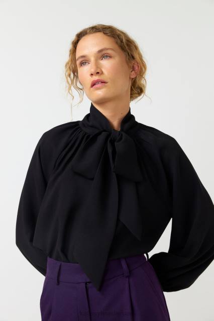 نحيف بلوزة مارسيل Kate Sylvester ملابس 022R170 أسود