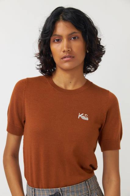 نحيف مولي أعلى Kate Sylvester ملابس 022R174 التبغ