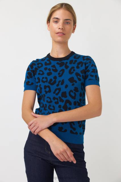 نحيف قمة النمر Kate Sylvester ملابس 022R189 البحرية