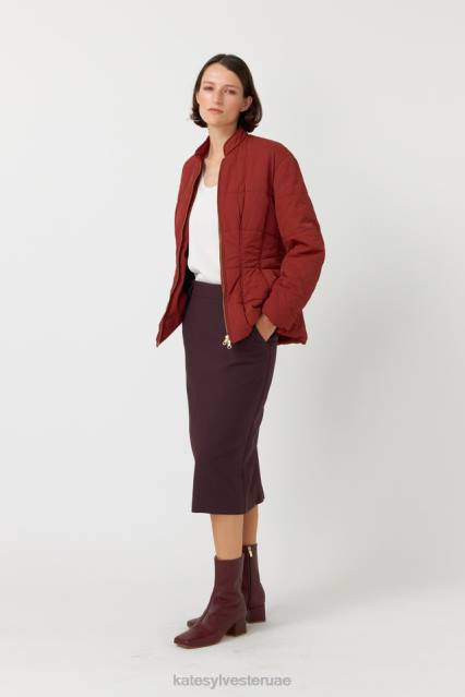 نحيف سترة حرارية Kate Sylvester ملابس 022R259 التبغ