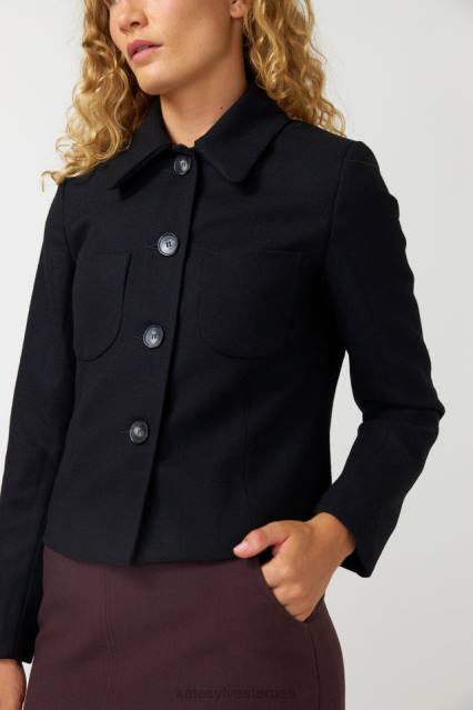 نحيف سترة الأخت Kate Sylvester ملابس 022R275 أسود