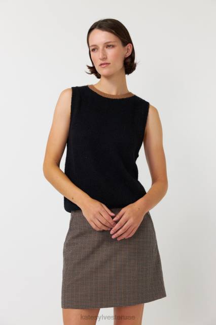 نحيف تنورة صغيرة كاروهات Kate Sylvester ملابس 022R292 موكا